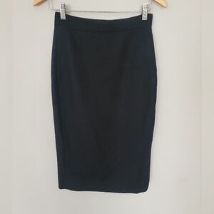 J. Crew Elegant Wool Black Pencil Skirt